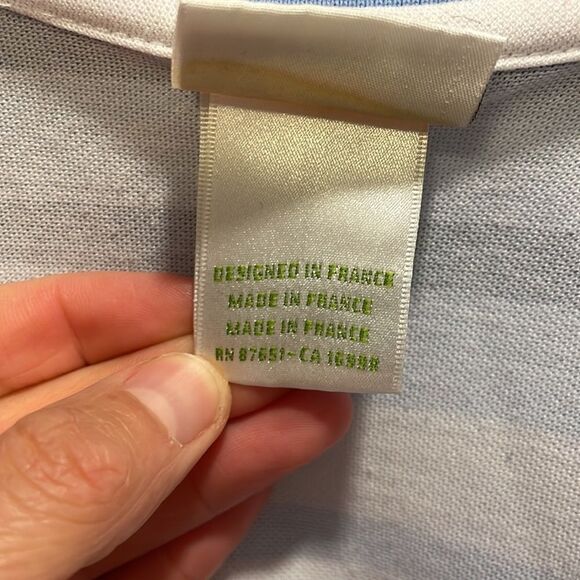 Lacoste Mens polo blue and white striped collared shirt - Picture 5 of 13